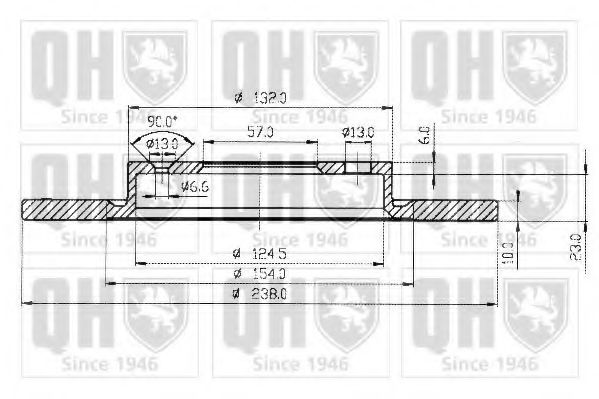 QUINTON HAZELL BDC3647 Тормозной диск 