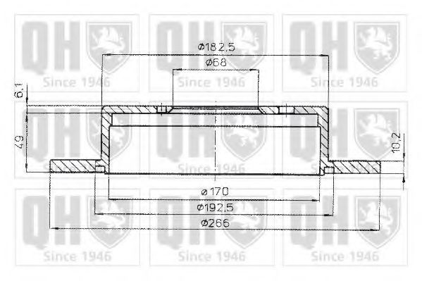 QUINTON HAZELL BDC3661 Тормозной диск 