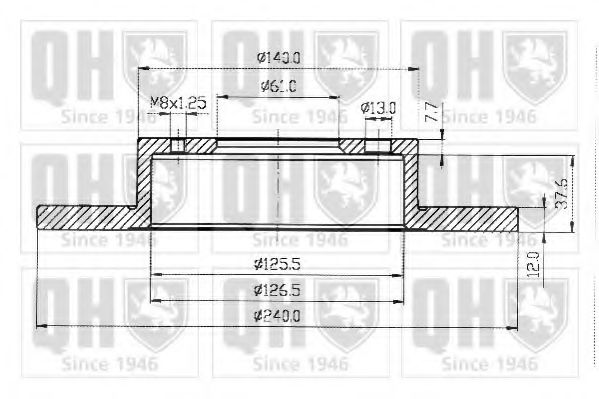 QUINTON HAZELL BDC3674 Тормозной диск 
