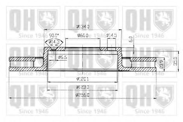 QUINTON HAZELL BDC3680 Тормозной диск 