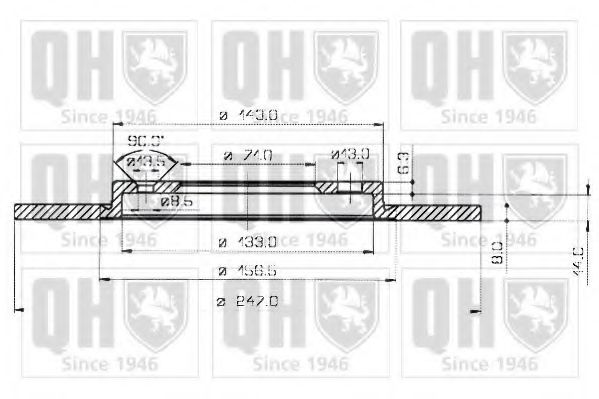 QUINTON HAZELL BDC3689 Тормозной диск 