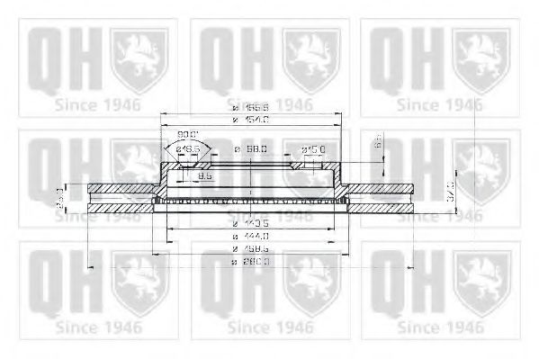 QUINTON HAZELL BDC3696 Тормозной диск 