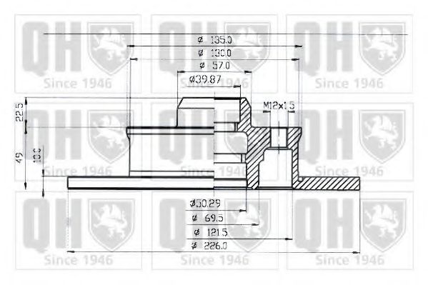 QUINTON HAZELL BDC3712 Тормозной диск для SEAT TOLEDO (Сеат Толэдо) QUINTON HAZELL BDC3712 Тормозной диск для SEAT TOLEDO (Сеат Толэдо)