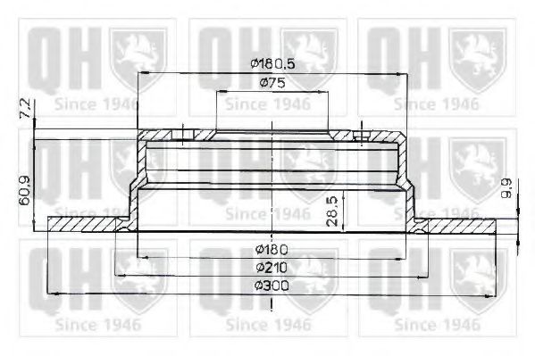 QUINTON HAZELL BDC3720 Тормозной диск для BMW 7 (Бмв 7) QUINTON HAZELL BDC3720 Тормозной диск для BMW 7 (Бмв 7)