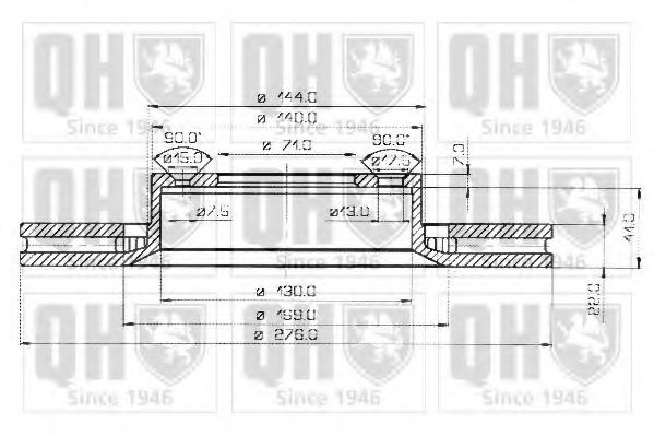 QUINTON HAZELL BDC3724 Тормозной диск 