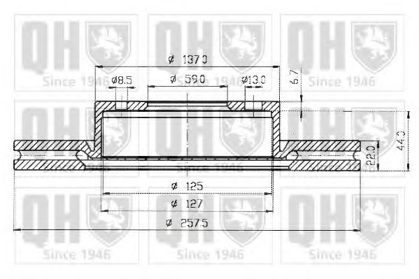 QUINTON HAZELL BDC3731 Тормозной диск 