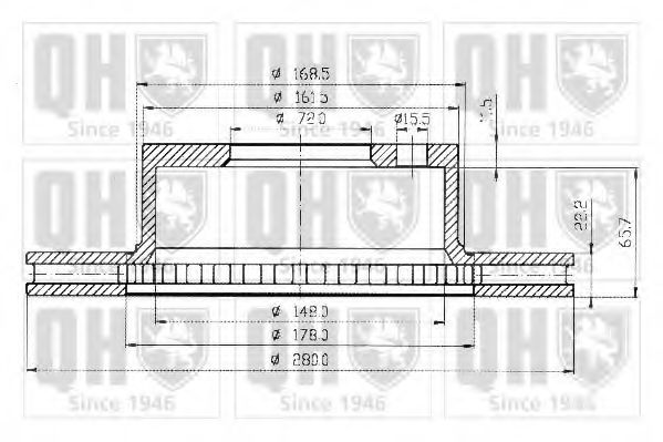 QUINTON HAZELL BDC3746 Тормозной диск 