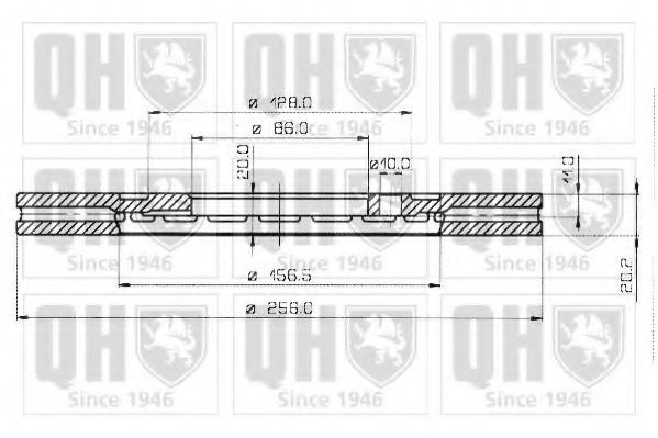 QUINTON HAZELL BDC3747 Тормозной диск 