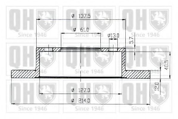 QUINTON HAZELL BDC3753 Тормозной диск 