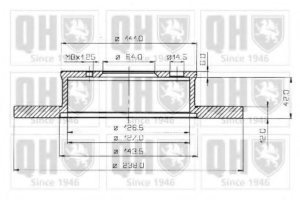 QUINTON HAZELL BDC3762 Тормозной диск 