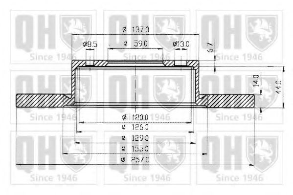 QUINTON HAZELL BDC3771 Тормозной диск 