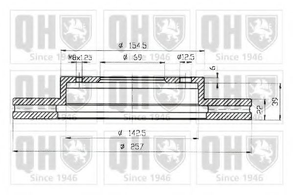 QUINTON HAZELL BDC3773 Тормозной диск 