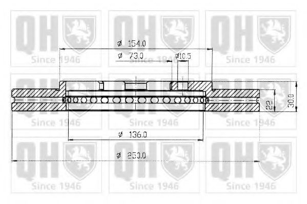 QUINTON HAZELL BDC3774 Тормозной диск 