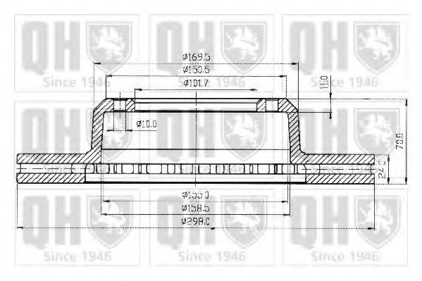 QUINTON HAZELL BDC3797 Тормозной диск для LAND ROVER DEFENDER (Ленд ровер/лэнд ровер Дэфэндэр) QUINTON HAZELL BDC3797 Тормозной диск для LAND ROVER DEFENDER (Ленд ровер/лэнд ровер Дэфэндэр)