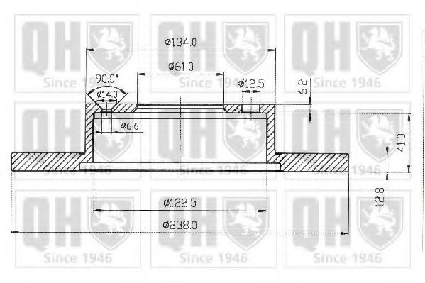 QUINTON HAZELL BDC3801 Тормозной диск для ROVER 400 (Ровер 400) QUINTON HAZELL BDC3801 Тормозной диск для ROVER 400 (Ровер 400)