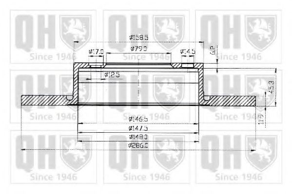 QUINTON HAZELL BDC3803 Тормозной диск 
