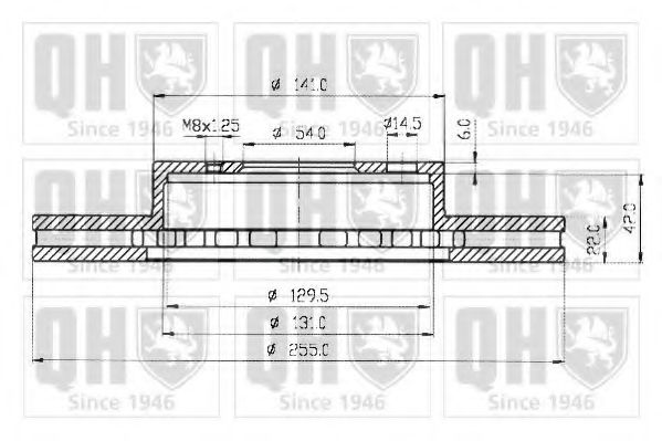 QUINTON HAZELL BDC3818 Тормозной диск 