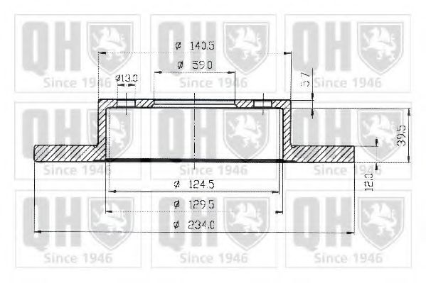 QUINTON HAZELL BDC3820 Тормозной диск 