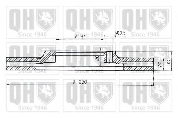 QUINTON HAZELL BDC3823 Тормозной диск для MITSUBISHI L 300 STARWAGON (Митсубиши/митсубиси Л 300 старвагон) QUINTON HAZELL BDC3823 Тормозной диск для MITSUBISHI L 300 STARWAGON (Митсубиши/митсубиси Л 300 старвагон)