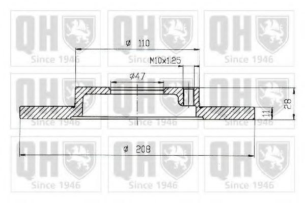 QUINTON HAZELL BDC3850 Тормозной диск для DAIHATSU CHARADE II (Дайхатсу Чарадэ 2) QUINTON HAZELL BDC3850 Тормозной диск для DAIHATSU CHARADE II (Дайхатсу Чарадэ 2)