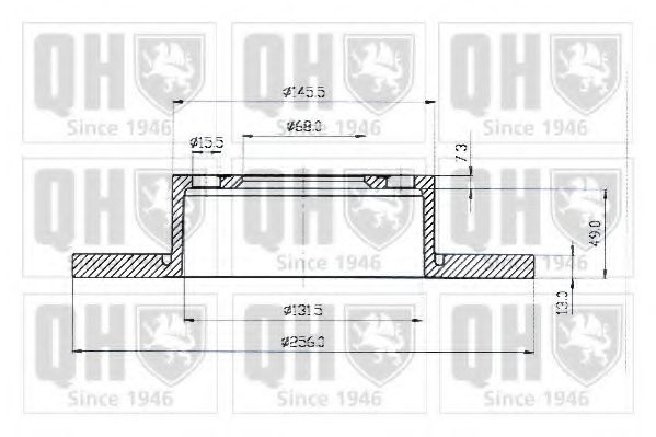 QUINTON HAZELL BDC3907 Тормозной диск для AUDI 90 (Ауди 90) QUINTON HAZELL BDC3907 Тормозной диск для AUDI 90 (Ауди 90)
