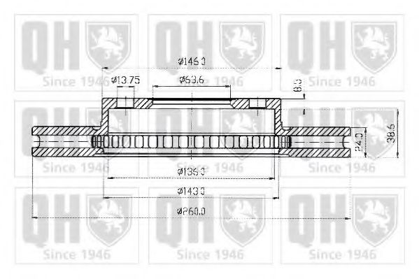 QUINTON HAZELL BDC3909 Тормозной диск для FORD MONDEO (Форд Мондэо) QUINTON HAZELL BDC3909 Тормозной диск для FORD MONDEO (Форд Мондэо)
