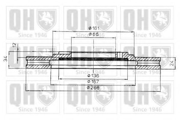 QUINTON HAZELL BDC3918 Тормозной диск 