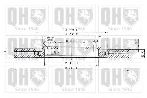 QUINTON HAZELL BDC3920 Тормозной диск 