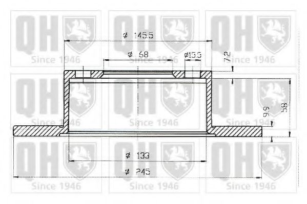 QUINTON HAZELL BDC3930 Тормозной диск для AUDI 100 (Ауди 100) QUINTON HAZELL BDC3930 Тормозной диск для AUDI 100 (Ауди 100)