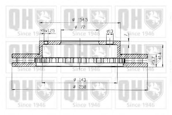 QUINTON HAZELL BDC3951 Тормозной диск для MAZDA 626 IV (Мазда 626 4) QUINTON HAZELL BDC3951 Тормозной диск для MAZDA 626 IV (Мазда 626 4)