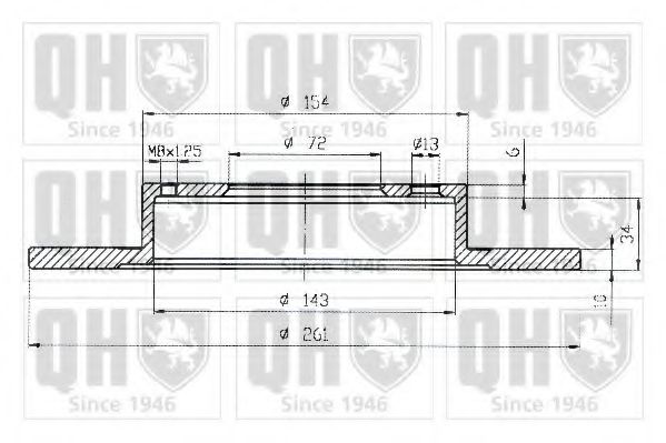 QUINTON HAZELL BDC3959 Тормозной диск для MAZDA 626 IV (Мазда 626 4) QUINTON HAZELL BDC3959 Тормозной диск для MAZDA 626 IV (Мазда 626 4)