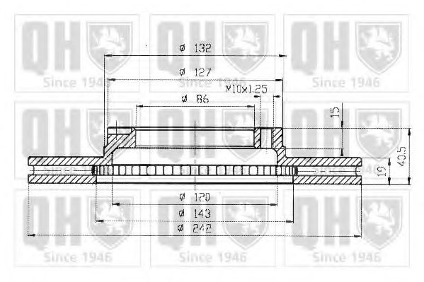 QUINTON HAZELL BDC4183 Тормозной диск для HYUNDAI EXCEL (Хендай Эxcэл) QUINTON HAZELL BDC4183 Тормозной диск для HYUNDAI EXCEL (Хендай Эxcэл)
