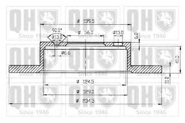 QUINTON HAZELL BDC4224 Тормозной диск для DAIHATSU CHARADE III (Дайхатсу Чарадэ 3) QUINTON HAZELL BDC4224 Тормозной диск для DAIHATSU CHARADE III (Дайхатсу Чарадэ 3)