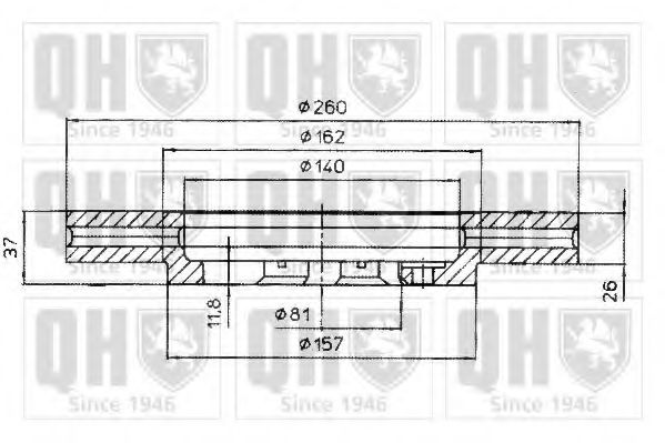 QUINTON HAZELL BDC4247 Тормозной диск 