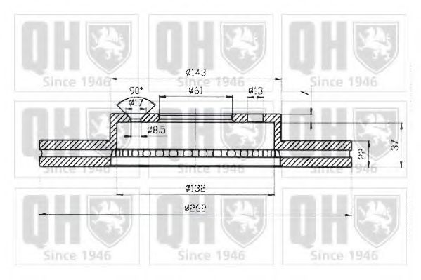 QUINTON HAZELL BDC4338 Тормозной диск 