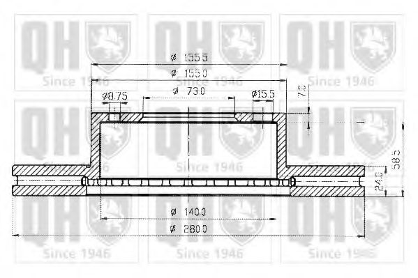 QUINTON HAZELL BDC4361 Тормозной диск для FIAT (Фиат) QUINTON HAZELL BDC4361 Тормозной диск для FIAT (Фиат)