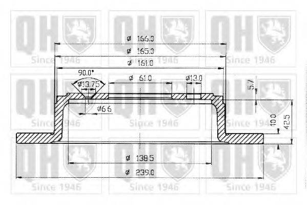 QUINTON HAZELL BDC4369 Тормозной диск для ROVER 400 (Ровер 400) QUINTON HAZELL BDC4369 Тормозной диск для ROVER 400 (Ровер 400)