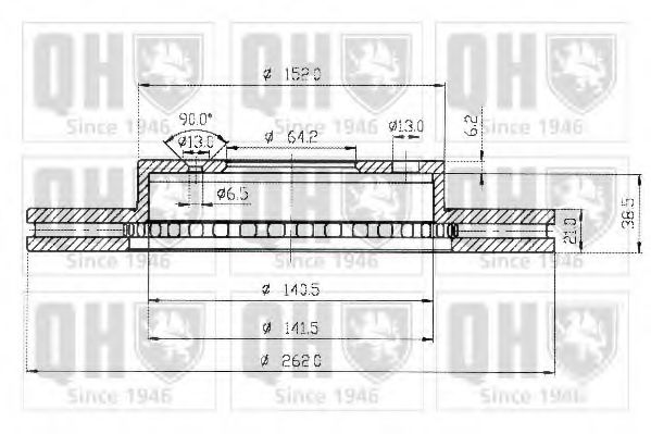 QUINTON HAZELL BDC4372 Тормозной диск для HONDA CIVIC V (Хонда Цивик 5) QUINTON HAZELL BDC4372 Тормозной диск для HONDA CIVIC V (Хонда Цивик 5)