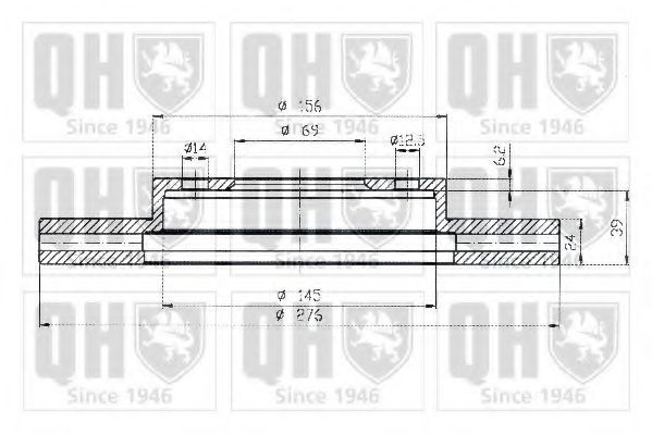 QUINTON HAZELL BDC4382 Тормозной диск для MITSUBISHI SIGMA (Митсубиши/митсубиси Сигма) QUINTON HAZELL BDC4382 Тормозной диск для MITSUBISHI SIGMA (Митсубиши/митсубиси Сигма)