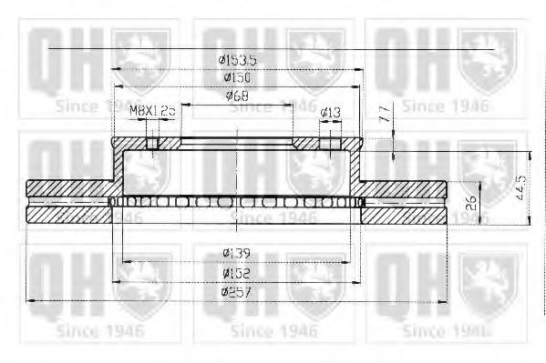 QUINTON HAZELL BDC4396 Тормозной диск 