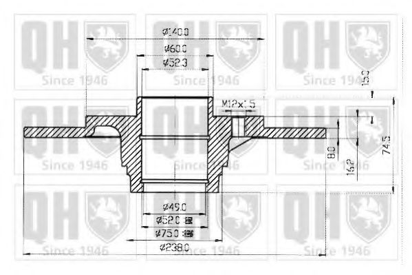 QUINTON HAZELL BDC4402 Тормозной диск 