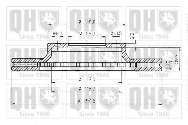 QUINTON HAZELL BDC4409 Тормозной диск для SEAT (Сеат) QUINTON HAZELL BDC4409 Тормозной диск для SEAT (Сеат)