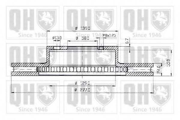 QUINTON HAZELL BDC4413 Тормозной диск для SUBARU LEGACY III (Субару Легаси 3) QUINTON HAZELL BDC4413 Тормозной диск для SUBARU LEGACY III (Субару Легаси 3)
