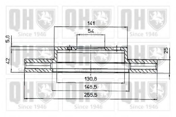 QUINTON HAZELL BDC4418 Тормозной диск 