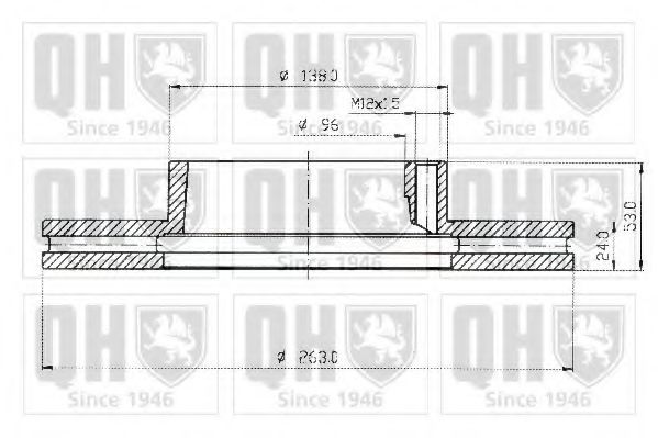 QUINTON HAZELL BDC4426 Тормозной диск 