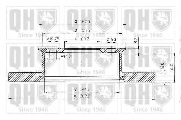 QUINTON HAZELL BDC4647 Тормозной диск для VOLKSWAGEN T4 (Фольксваген Т4) QUINTON HAZELL BDC4647 Тормозной диск для VOLKSWAGEN T4 (Фольксваген Т4)