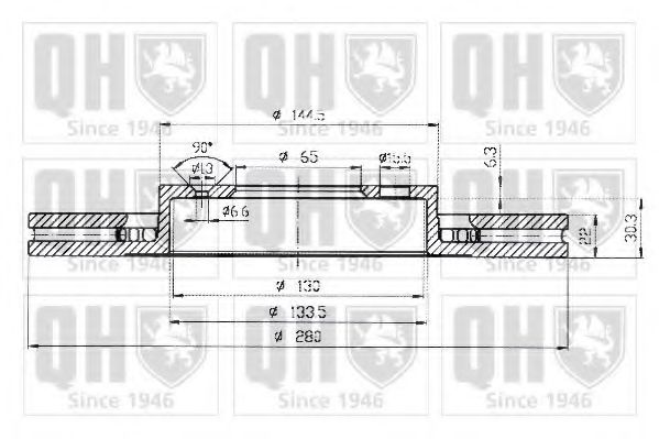QUINTON HAZELL BDC4668 Тормозной диск для SEAT TOLEDO (Сеат Толэдо) QUINTON HAZELL BDC4668 Тормозной диск для SEAT TOLEDO (Сеат Толэдо)