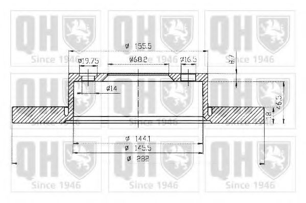 QUINTON HAZELL BDC4734 Тормозной диск для VOLKSWAGEN T4 (Фольксваген Т4) QUINTON HAZELL BDC4734 Тормозной диск для VOLKSWAGEN T4 (Фольксваген Т4)