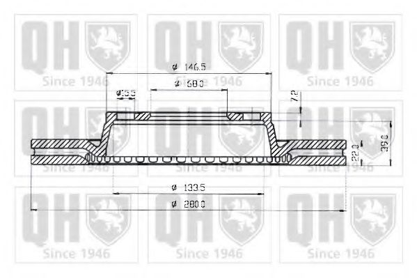 QUINTON HAZELL BDC4752 Тормозной диск для AUDI A4 (Ауди А4) QUINTON HAZELL BDC4752 Тормозной диск для AUDI A4 (Ауди А4)