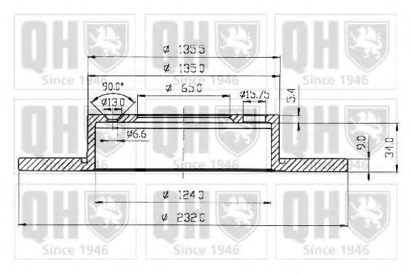 QUINTON HAZELL BDC4753 Тормозной диск для SEAT TOLEDO (Сеат Толэдо) QUINTON HAZELL BDC4753 Тормозной диск для SEAT TOLEDO (Сеат Толэдо)